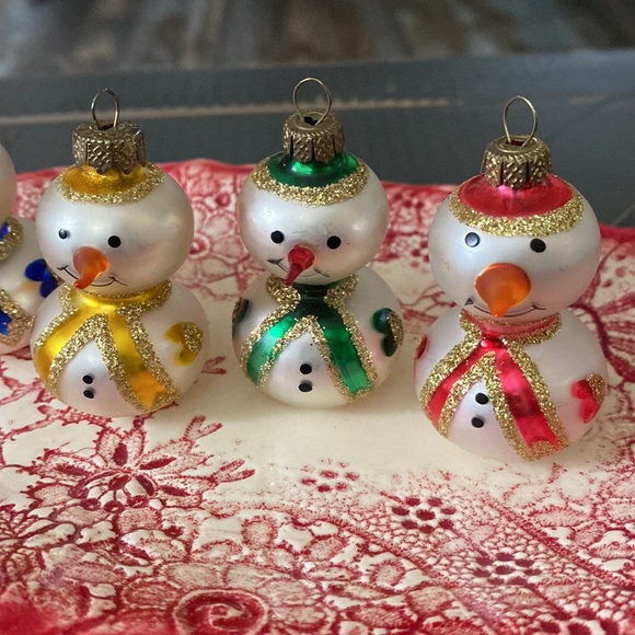 ⛄️Antique Vintage⛄️Mercury Glass Snowman Ornaments - Picture 2 of 9